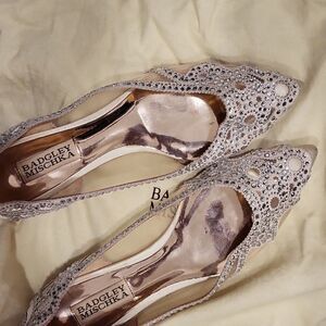 Badgley Mischka Gigi Crystal Embelished Flats